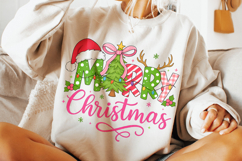 Merry Christmas PNG, Holiday PNG, Preppy PNG, Santa PNG Product Image 3
