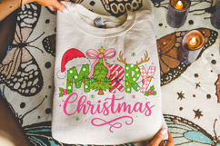 Merry Christmas PNG, Holiday PNG, Preppy PNG, Santa PNG Product Image 4