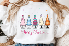 Merry Christmas Pink Trees PNG Product Image 2