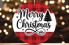 Merry Christmas Plaid Leopard Ornament Product Image 3