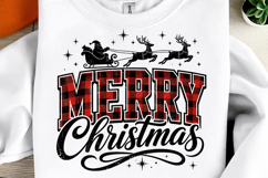 Merry Christmas Plaid PNG Product Image 1