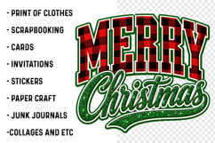 Merry Christmas Plaid Png Product Image 3