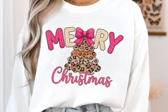 Pink Leopard Christmas Tree Png Product Image 2