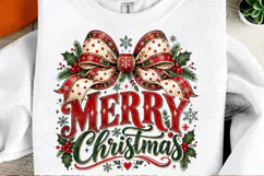 Merry Christmas PNG Sublimation | Vintage Red Green Christma Product Image 2