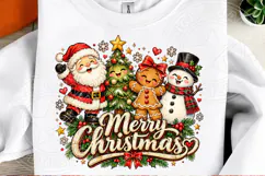 Merry Christmas Santa Gingerbread Snowman & Christmas Tree Product Image 2
