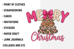 Pink Leopard Christmas Tree Png Product Image 3