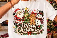 Merry Christmas Santa Gingerbread Snowman & Christmas Tree Product Image 3