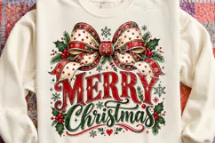 Merry Christmas PNG Sublimation | Vintage Red Green Christma Product Image 4