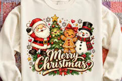 Merry Christmas Santa Gingerbread Snowman & Christmas Tree Product Image 4