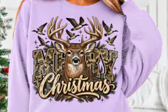 Merry Christmas PNG, Camo Deer Sublimation PNG Product Image 5