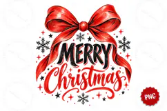 Merry Christmas PNG, Christmas Bow PNG, Christmas PNG Product Image 2