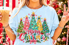 Merry Christmas PNG, Christmas Trees PNG, Christmas Shirt Product Image 2