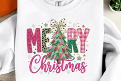 Merry Christmas Png, Colorful Glitter Product Image 2
