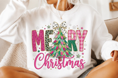 Merry Christmas Png, Colorful Glitter Product Image 3