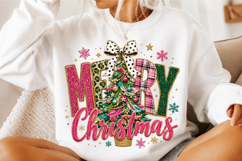 Merry Christmas Png, Colorful Glitter Product Image 3