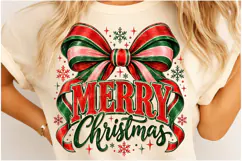 Merry Christmas Bow PNG | Red Green & Pink Christmas Png Product Image 4