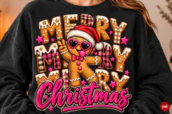 Merry Christmas PNG, Gingerbread Holiday Design Png Product Image 1