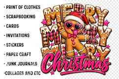 Merry Christmas PNG, Gingerbread Holiday Design Png Product Image 3