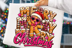 Merry Christmas PNG, Gingerbread Holiday Design Png Product Image 4