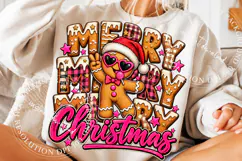 Merry Christmas PNG, Gingerbread Holiday Design Png Product Image 5