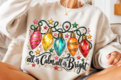 Retro Christmas Lights PNG Sublimation Product Image 3