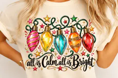 Retro Christmas Lights PNG Sublimation Product Image 4