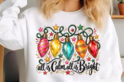 Retro Christmas Lights PNG Sublimation Product Image 5
