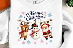 Merry Christmas PNG, Preppy Stripes Christmas Png Product Image 1