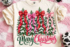 Merry Christmas PNG, Preppy Tree Sublimation Product Image 2