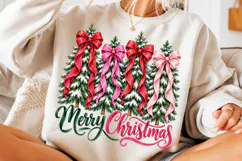 Merry Christmas PNG, Preppy Tree Sublimation Product Image 3