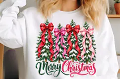 Merry Christmas PNG, Preppy Tree Sublimation Product Image 5