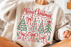 Merry Christmas PNG, Preppy Tree Sublimation PNG Product Image 3