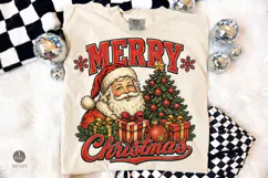 Merry Christmas PNG, Vintage Santa Claus Holiday Sublimation Product Image 2