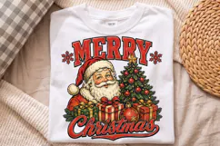 Merry Christmas PNG, Vintage Santa Claus Holiday Sublimation Product Image 4