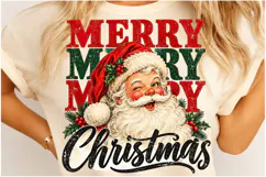 Merry Christmas PNG | Vintage Winking Santa Sublimation Product Image 4