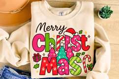 Merry Christmas PNG, Holiday PNG, Preppy PNG, Santa PNG Product Image 1