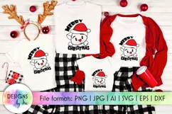 Christmas Kitten SVG | Merry Christmas SVG | Cat Lover SVG Product Image 1