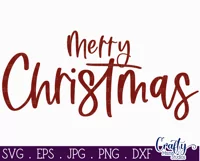 Merry Christmas Messy Script Farmhouse Sign Svg Product Image 2