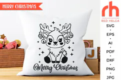 merry christmas svg, christmas deer dxf, reindeer baubles svg, christmas scene svg, christmas template, xmas window decor, winter theme svg, cute baby deer svg, christmas decal svg, christmas ornament svg, xmas decoration svg, holiday design vector