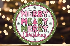Merry Christmas Reindeer Bow Ornament Product Image 3