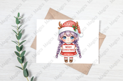 Merry Christmas Reindeer Girl PNG Product Image 3