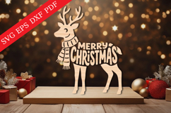 Merry Christmas Reindeer SVG Product Image 1