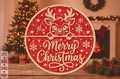 Merry Christmas Reindeer SVG Product Image 1