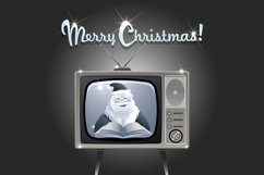 Merry Christmas Retro Postcard Product Image 1