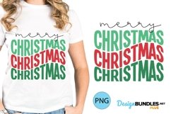 Christmas Sublimation | Merry Christmas Retro Tshirt PNG Product Image 1