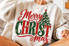 Merry Christmas Retro Vintage PNG Product Image 3
