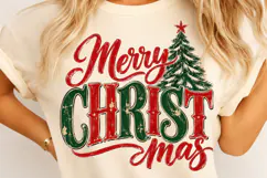 Merry Christmas Retro Vintage PNG Product Image 4