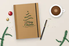 Merry Christmas Ribbon Tree SVG Product Image 6