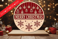 Merry Christmas Round SVG Product Image 1