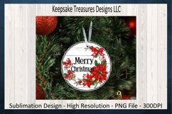 Poinsettia Christmas Ornaments, Sublimation PNG Design Product Image 5